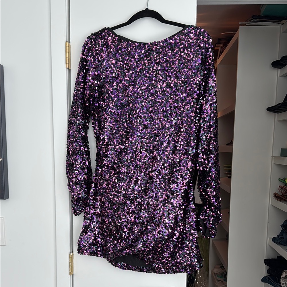 Sequin Purple Dress